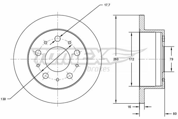 Brzdový kotouč TOMEX Brakes